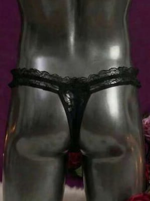 Men's Contrast Lace Hollow Out Sexy G-String Briefs Underwear